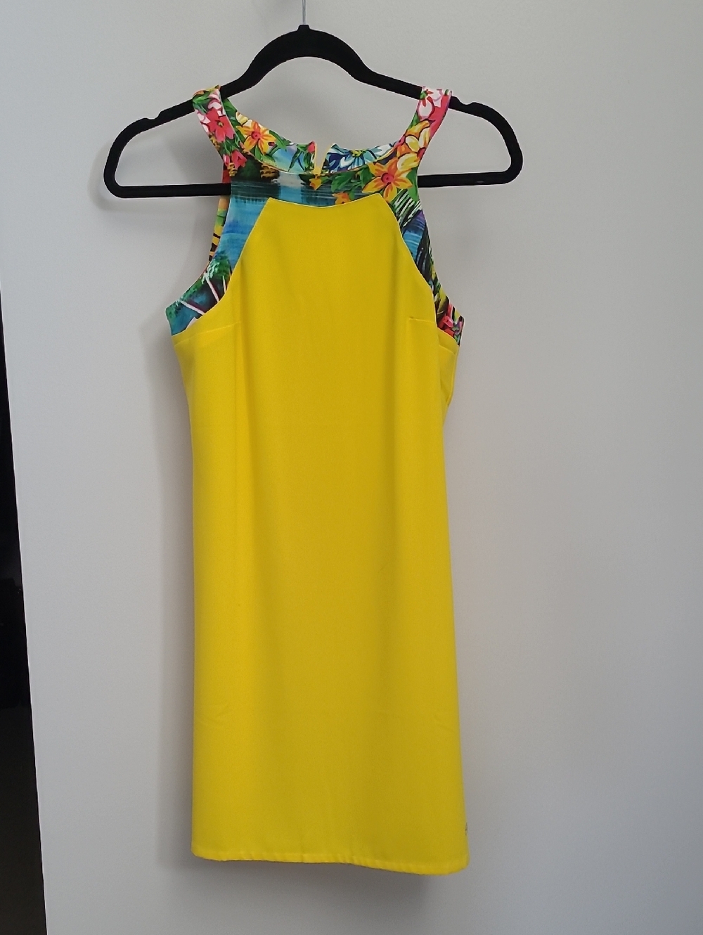 Blumarine Blugirl Yellow Tropical Trim Halter Beach Dress 6